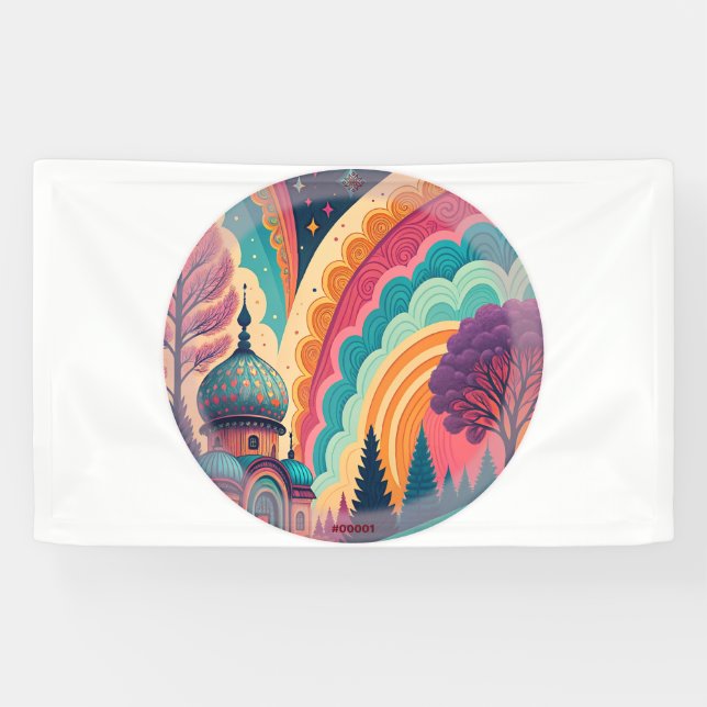 Custom Rainbow Fantasy Dome Banner (Horizontal)