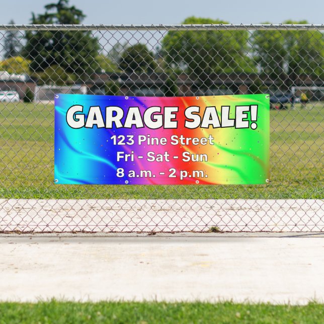 Custom Rainbow GARAGE Verkauf! Banner (Insitu)
