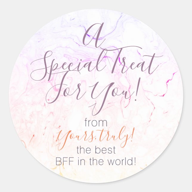 Custom Rainbow Marble Gevor/Leckerei Sticker (Vorderseite)