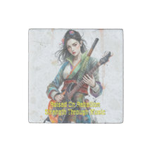 Custom Rainbow Warrior Girl Guitarist Art Inspirie