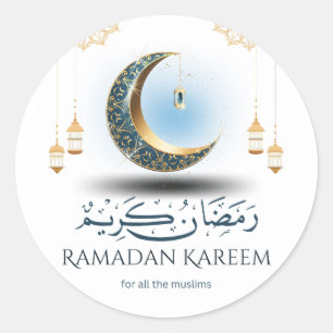 CUSTOM Ramadan Mubarak Eid Mubarak Foto Holiday C Runder Aufkleber
