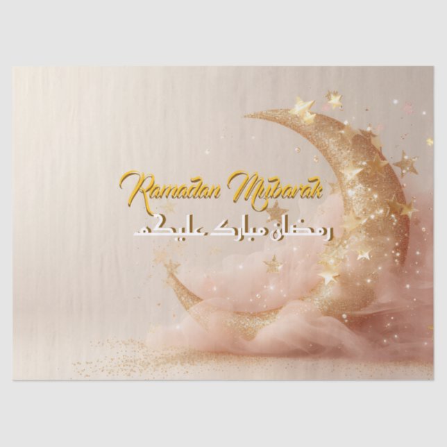 Custom Ramadan Mubarak – Personalized Arabic  Seidenpapier (Vorderseite)