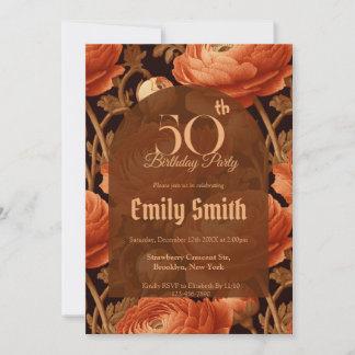 Custom Ranunculus Charm Beach Party Einladung