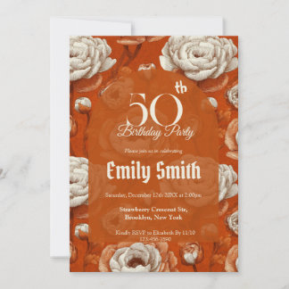 Custom Ranunculus Floral 20Th Birthday Einladung