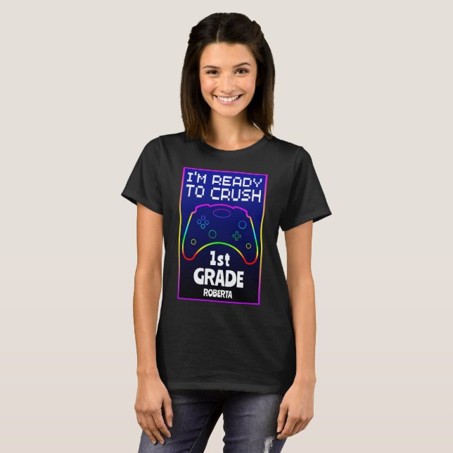 Custom Ready To Crush Back To School  T-Shirt (Vorne ganz)