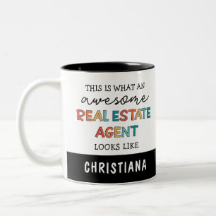 Custom Real Anwesen Agent Funny Phantastisch Realt Zweifarbige Tasse