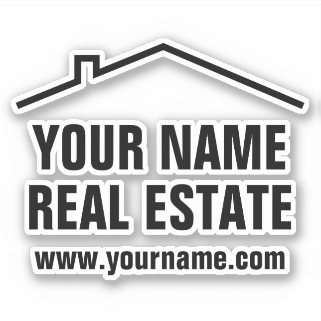 Custom Real Anwesen and Property Development Vinyl Aufkleber (Vorderseite)