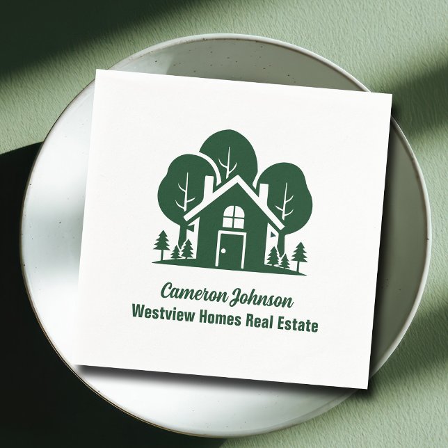 Custom Real Anwesen Company Forest Open House Serviette (Von Creator hochgeladen)