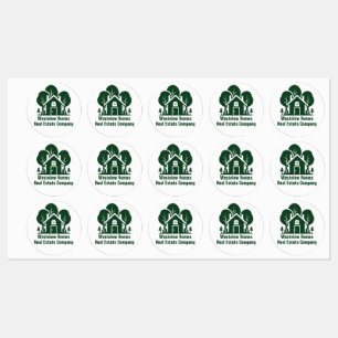 Custom Real Anwesen Company Green Forest House Etiketten