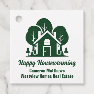 Custom Real Anwesen Company Green Forest House Geschenkanhänger