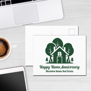 Custom Real Anwesen Company Green Forest House Postkarte