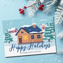 Custom Real Anwesen Company Happy Holidays Winter