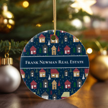 Custom Real Anwesen Houses Blue Holiday Weihnachte