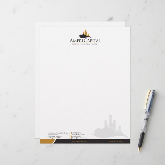 CUSTOM Real Anwesen Letterhead V2 überarbeitet Briefkopf (Vorderseite/Rückseite Beispiel)