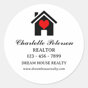 Custom Realtor Real Anwesen Runder Aufkleber