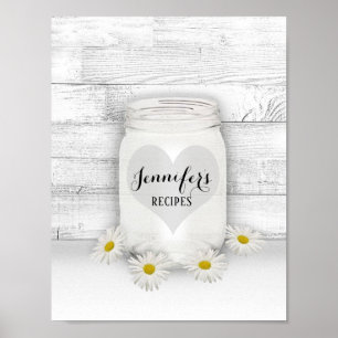 Custom Recipe Binder Front Insert Poster