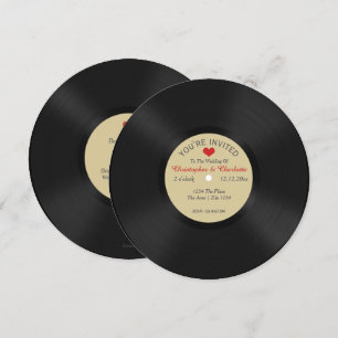 Custom Record Album Novelty Wedding Einladung