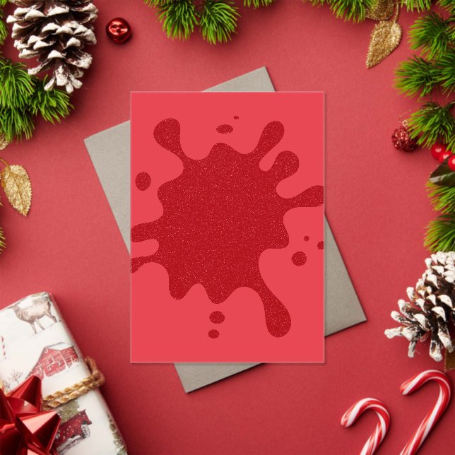 Custom Red Acrylic Invitation – Bold Splash Design Acryleinladungen (Insitu (Feiertag))