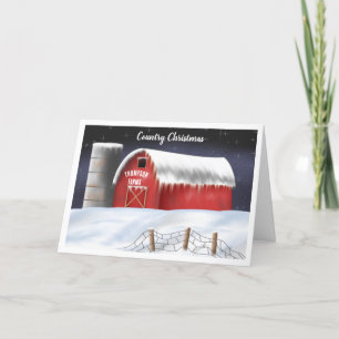 Custom Red Barn Farm Thema Weihnachten