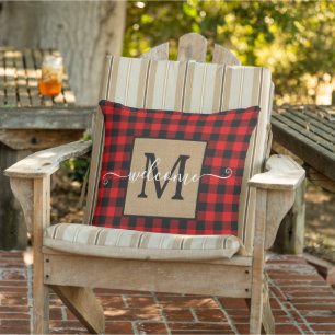 Custom Red Black Buffalo Karo Tartan Muster Kissen