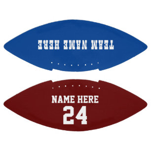 CUSTOM RED BLUE NUMMER NAME TYPOGRAPHY FOOTBALL