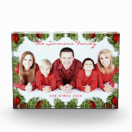 Custom Red Christmas Family Fotoblock