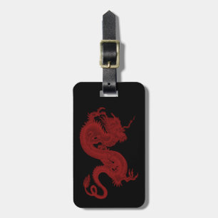 Custom Red Dragon Pendragon Luggage Tag Gepäckanhänger