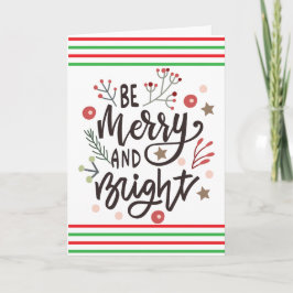 Custom Red Green Candy Stripes Christmas QR Code Feiertagskarte