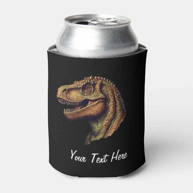 Custom Red Green Dinosaur T-Rex Tyrannosaurus Dosenkühler (Kanne Vorderseite)
