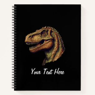 Custom Red Green Dinosaur T-Rex Tyrannosaurus Notizbuch