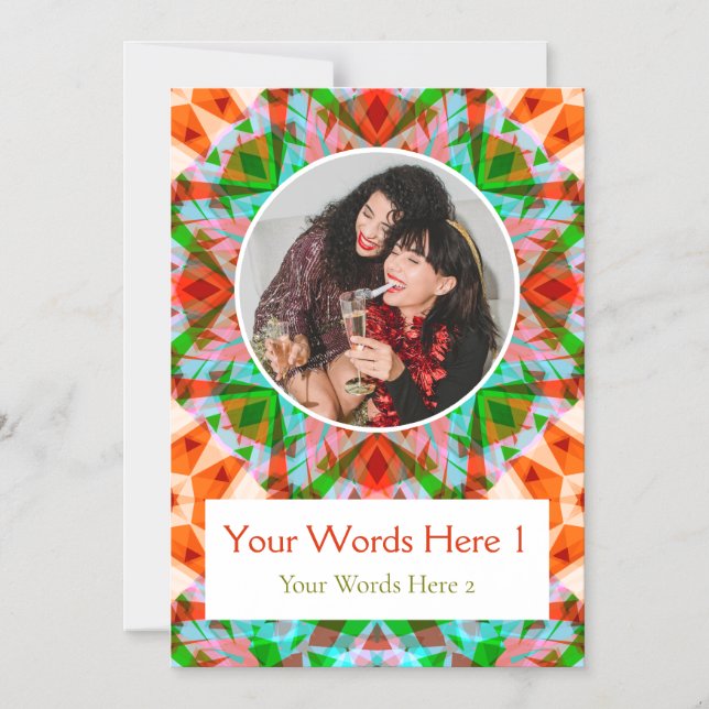 Custom Red Green Weihnachten Magnetic Decke Card Magneteinladung (Vorderseite)