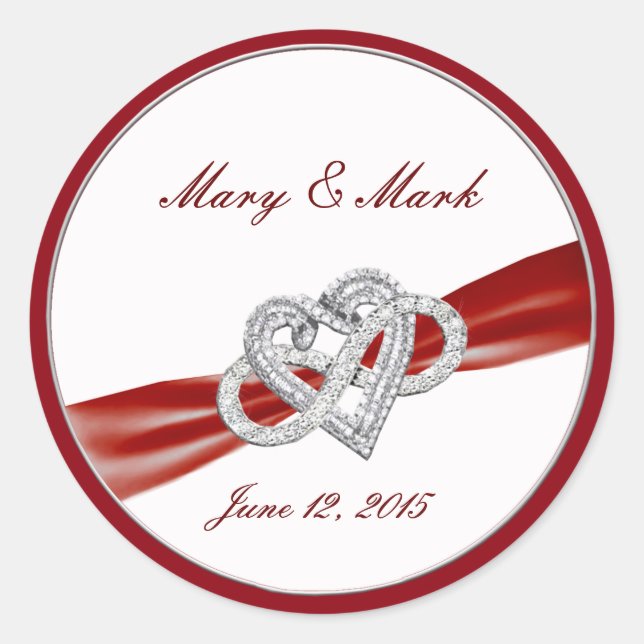 Custom Red Infinity Heart Stickers (Vorderseite)