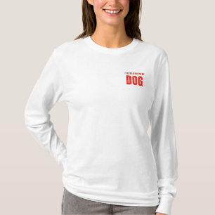 Custom Red Kariert "Ich würde lieber meinen Hund l T-Shirt