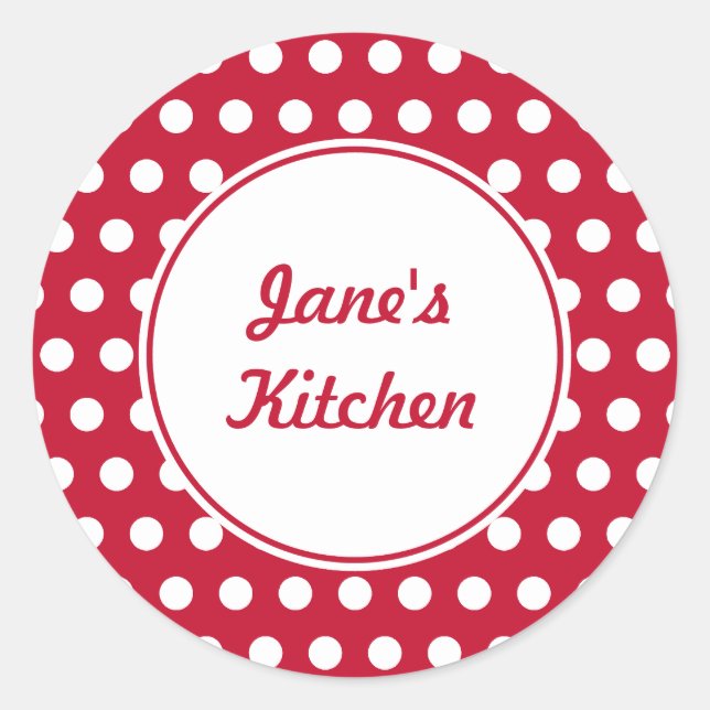 Custom Red Kitchen Stickers (Vorderseite)