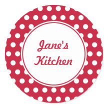 Custom Red Kitchen Stickers