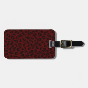 Custom Red Leopard Print Lugage Tag Gepäckanhänger
