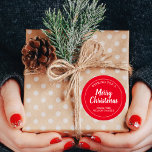 Custom Red Merry Christmas Stickers<br><div class="desc">Custom Red Merry Christmas Stickers</div>