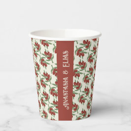 Custom Red Olive Muster Paper Cup Pappbecher