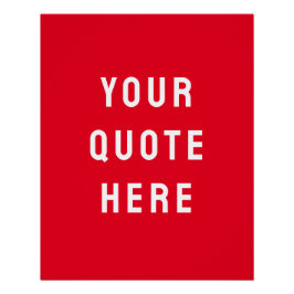 Custom Red Quote Art Personalisiert Wall Artwork Poster