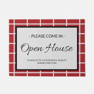 Custom Red Real Anwesen Open House Doormat Fußmatte