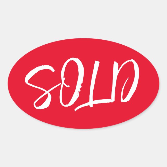 Custom Red Sold Aufkleber (Vorderseite)