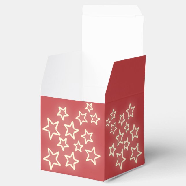 Custom Red Stars | Personalisierte Felder Geschenkschachtel (Geöffnet)