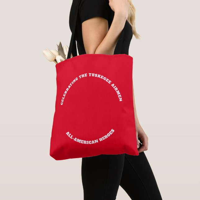 Custom Red TUSKEGEE AIRMEN Tote Bag Tasche (Von Nahem)