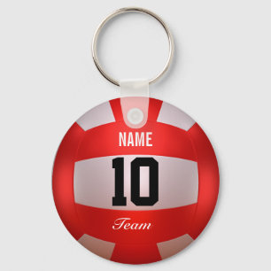 Custom Red Volleyball Schlüsselanhänger