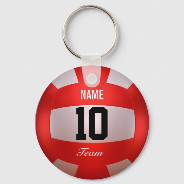 Custom Red Volleyball Schlüsselanhänger (Vorderseite)