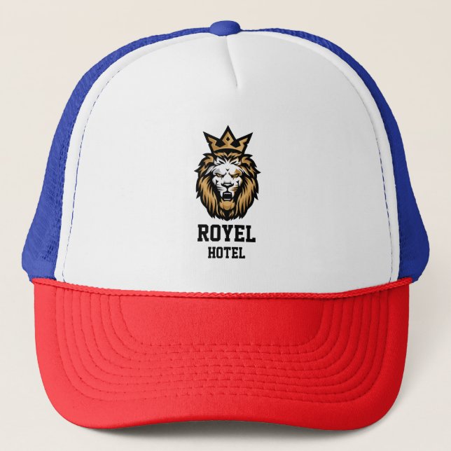 Custom Red White Blue Trucker Hat Truckerkappe (Vorderseite)