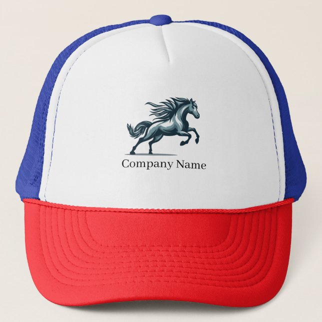Custom Red White Blue Trucker Hat Truckerkappe (Vorderseite)