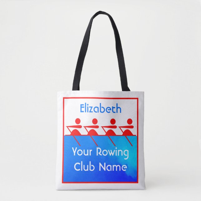 Custom Red White Blue Women's Rowing Team Tasche (Vorderseite)