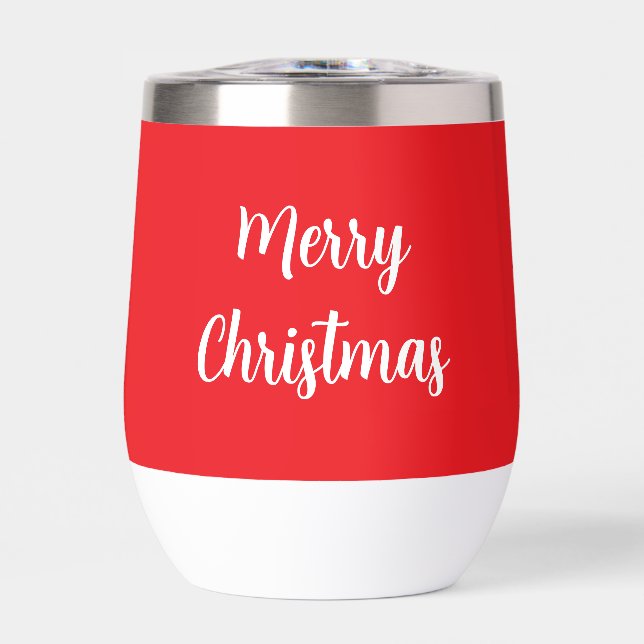 Custom Red White Green Typografie Frohe Weihnachte (Vorderseite)