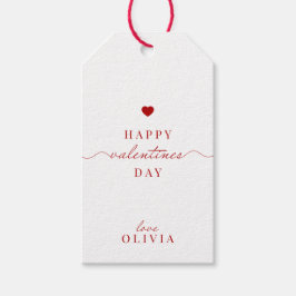 Custom red white simple VALENTINE'S DAY Geschenkta Geschenkanhänger